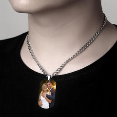 Personalised Engraving Photo Necklace | Unique Anniversary Gift for Her