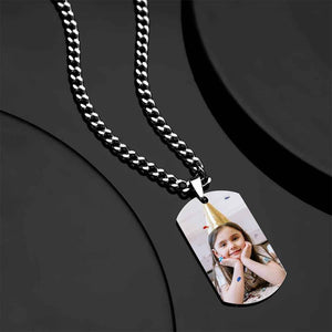 Custom Photo Necklace With Words Photo And Date Perfect Gift For Loved Ones On Birthday