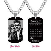 Custom Photo Necklace With Words Photo And Date Perfect Gift For Halloween