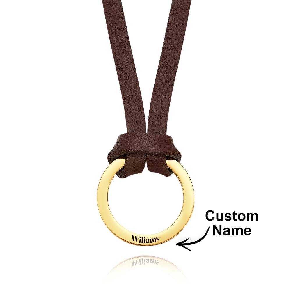 Flat lay of Personalised Necklace with Engraved Name Pendant