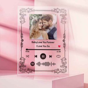 Custom Photo Plaue Acrylic Music Keychain Custom Couple Photo For Girlfriend