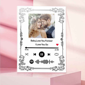 Custom Photo Plaue Acrylic Music Keychain Custom Couple Photo For Girlfriend
