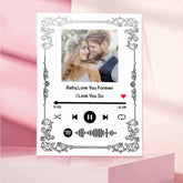 Custom Photo Plaue Acrylic Music Keychain Custom Couple Photo For Girlfriend