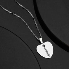 Scannable Code Necklace Engraved Heart Photo Necklace -Best Gifts for Your Lover