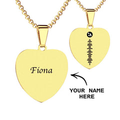 Personalised Engraved Heart Photo Necklace with Scannable Code - Unique Gift for Loved Ones