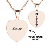 Scannable Code Necklace Engraved Heart Photo Necklace -Best Gifts for Your Lover