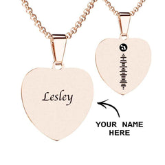 Scannable Code Necklace Engraved Heart Photo Necklace -Best Gifts for Your Lover