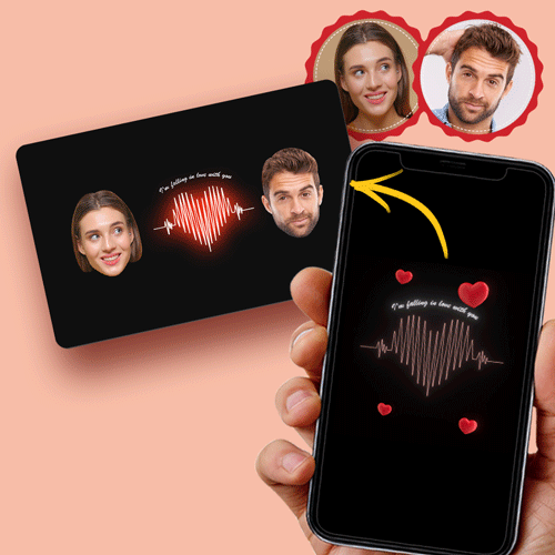 Scannable AR VR 3D Animation Card — Personalised 'I Love You' Augmented Reality Gift