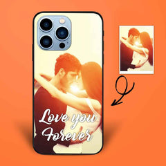 Custom Photo iPhone 13/12 Case With Name Engraved Photo And Text Phone Case With Soft Shell