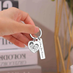 Custom Photo Keyring Personalized Gift With Engraved Stainless Steel