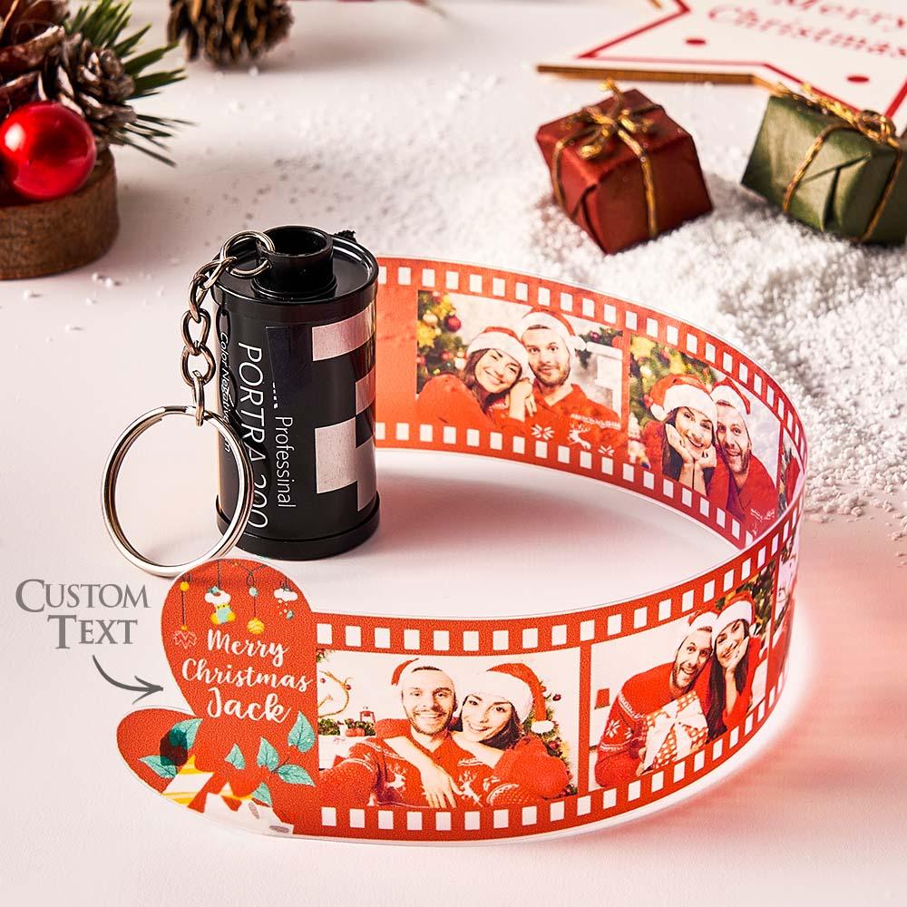 Lifestyle shot of a personalised photo keyring attached to a purse — thoughtful custom gift for her or him