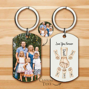 Custom Bump Keychain Best Dad Ever Keychain Photo Keyring Father's Day Gift
