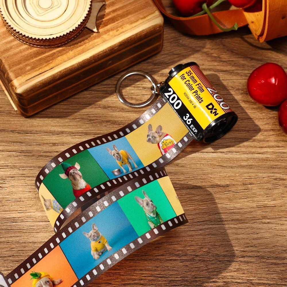Personalised Camera Film Roll Keychain | Custom Photo Gift for Him