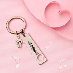 Custom Scannable Music Code Keychain with Muisc Note