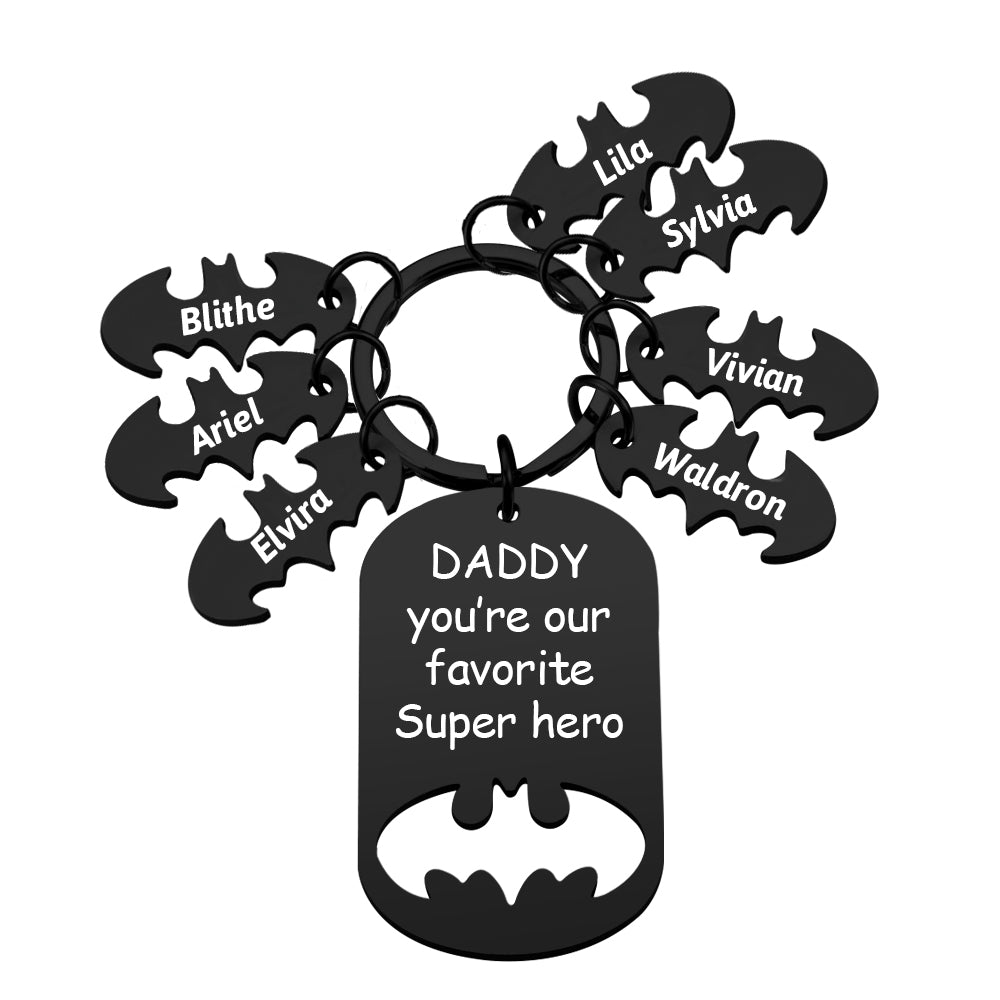 Gift-ready packaging for Personalised Superhero Daddy Keyring makes a thoughtful and easy-to-wrap Father's Day present