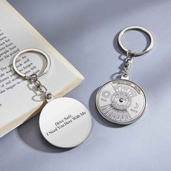 Custom Engraved Keychain Perpetual Calendar Decoration Pendant Keychain
