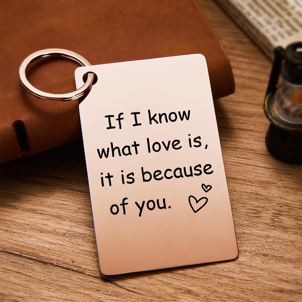 Angled shot of Personalised Spotify Code Keychain showing photo engraving, song text and keyring attachment