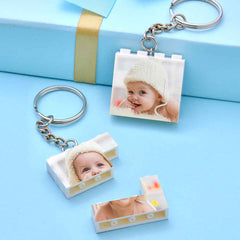 Custom Photo Building Block Keychain Bricks Puzzle Keychain Square Shape