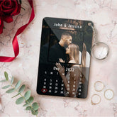 Personalised Photo Calendar Couples Keyring | Custom Acrylic Keychain Gift