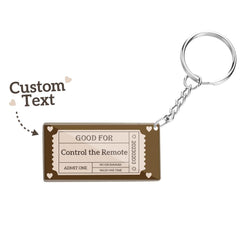 Personalised Love Coupon Keychain | Custom Romantic Gift for Him or Her