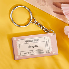 Personalised Love Coupon Keychain | Custom Romantic Gift for Him or Her