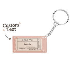 Personalised Love Coupon Keychain | Custom Romantic Gift for Him or Her
