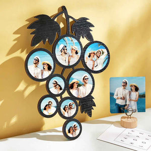Custom Photo Grape Shaped Frame Personalized Picture Black Wall Decoration