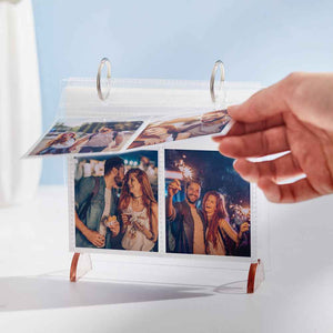 Custom Photo Acrylic Frame Mini Flip Pictures Desktop Decoration For Her