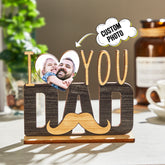 Custom I LOVE YOU DAD Photo Wooden Plaque - Personalised Father's Gift