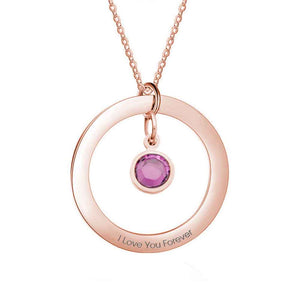 Personalized Birthstone Necklace Custom Necklace Gift for Her