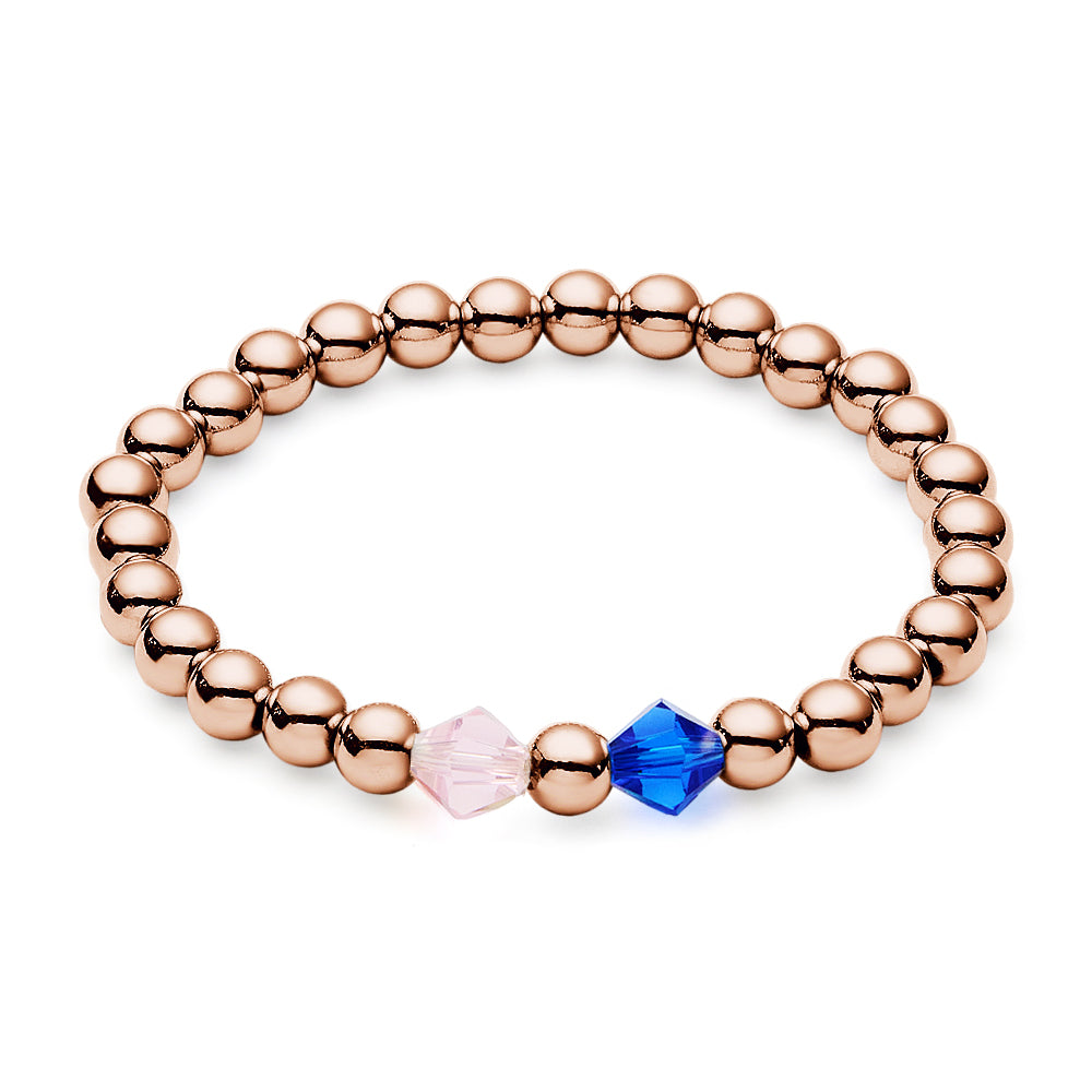 Personalised 1-12 Birthstone Family Bracelet | Elastic Beaded Gift for Women