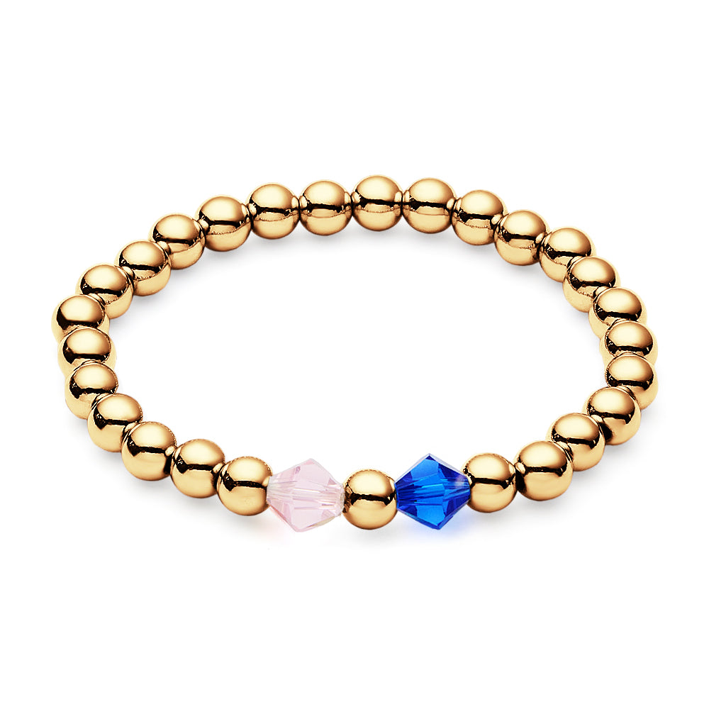 Personalised 1-12 Birthstone Family Bracelet | Elastic Beaded Gift for Women
