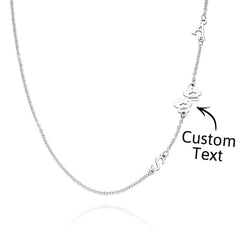 Custom Engraved Animal Paw Shape Initial Necklace – Unique Wedding Gift