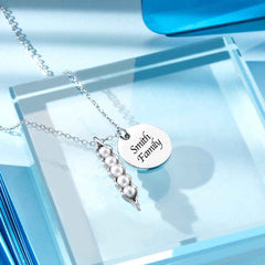 Peas In A Pod With Names Necklace Personalized Engraved Pendant Valentine's Day Gifts