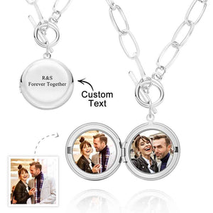 Personalized Photo Elegant Necklace Engraved Pendant Chain Necklace for Her
