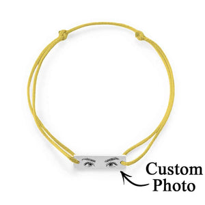 Custom Engraved Bracelet With Eyes Photo Eyes of Love Bracelet
