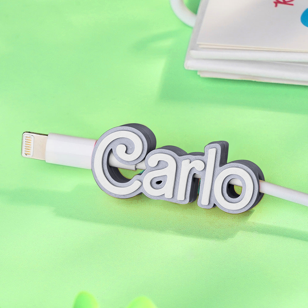 Gift idea: personalised 3D printed Name Cable Holder suitable for Mother's Day and teens.