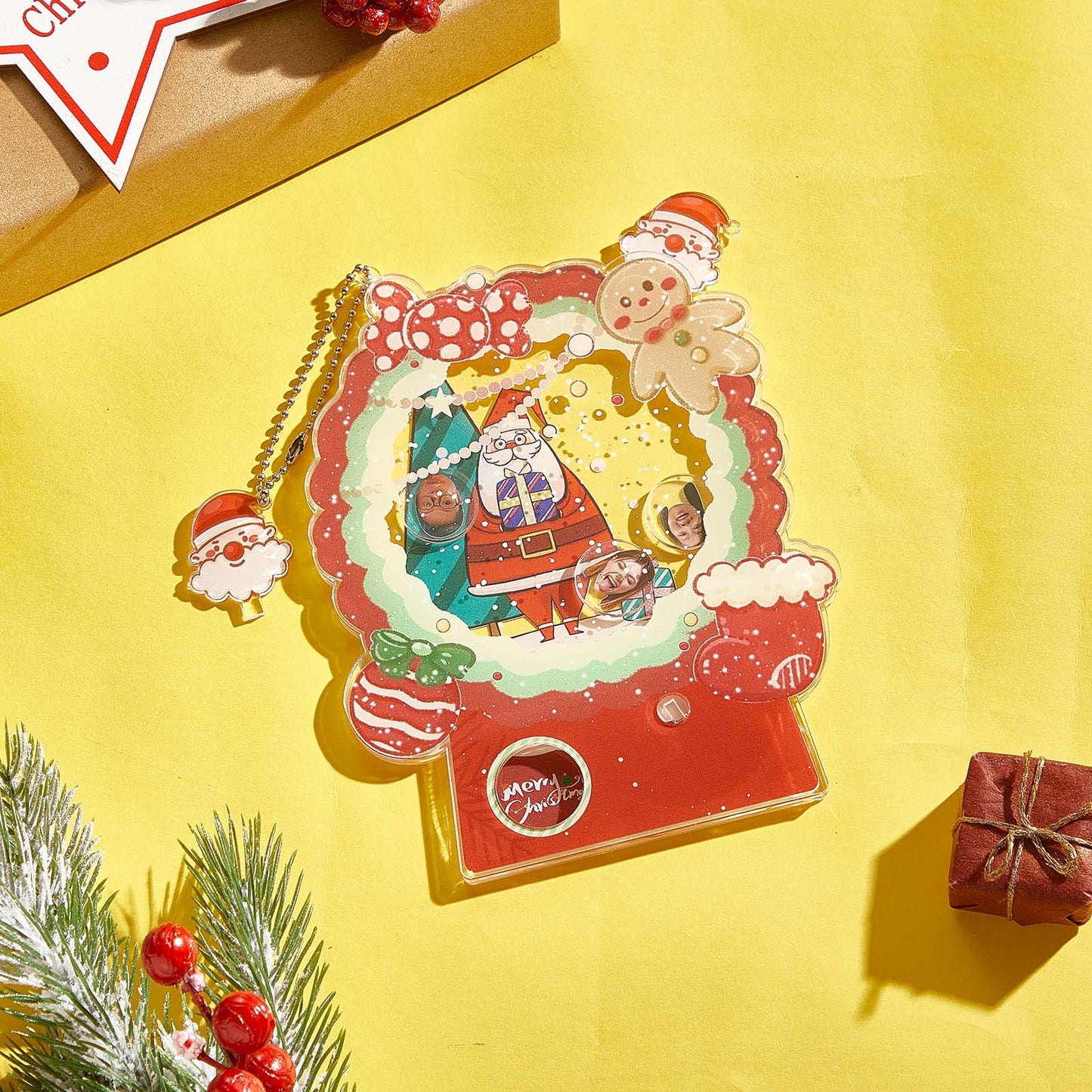 Gift-ready packaging for personalised acrylic gashapon — perfect Christmas gift, stocking filler or party favour