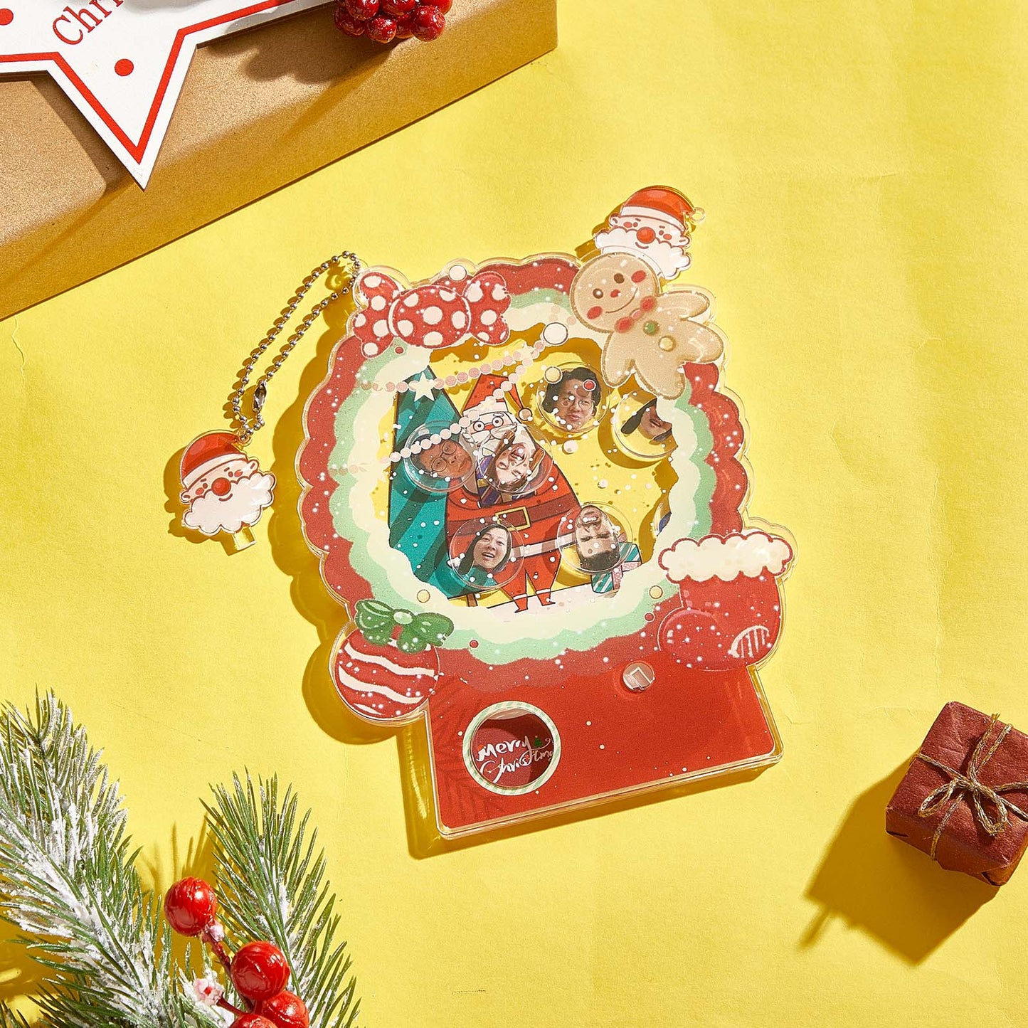 Personalised Funny Shake Christmas Gashapon Toy with Photo – Acrylic Keepsake Gift for Kids