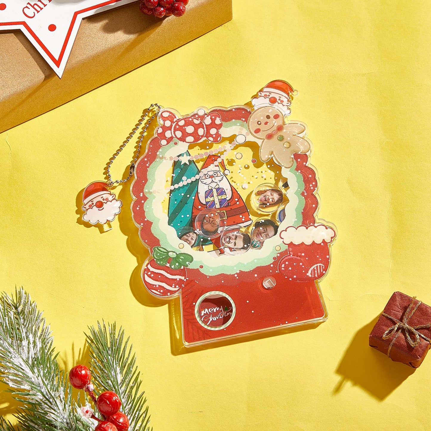 Personalised Funny Shake Christmas Gashapon Toy with Photo – Acrylic Keepsake Gift for Kids
