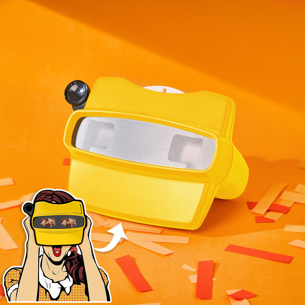Front angle of the custom photo viewfinder highlighting the 3D reels.