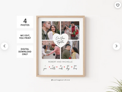 Personalised Canvas Print With Names & Photos - Unique Valentine's Day Gift For Couples