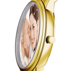 Personalised Engraved Photo Watch - Custom Alloy Strap Unisex Watch