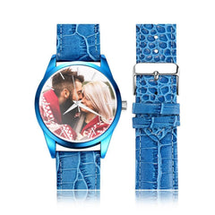 Personalised Men's & Women's Photo Watch with Leather Strap