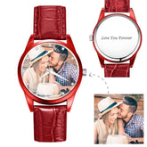 Personalised Men's & Women's Photo Watch with Leather Strap