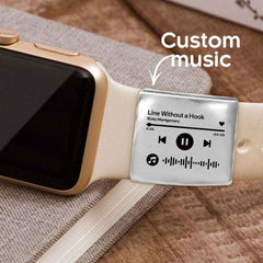 Custom Scannable Music Code Apple Watch Charm Sport Band Charm Personalized Smart Watch Jewelry Accessory