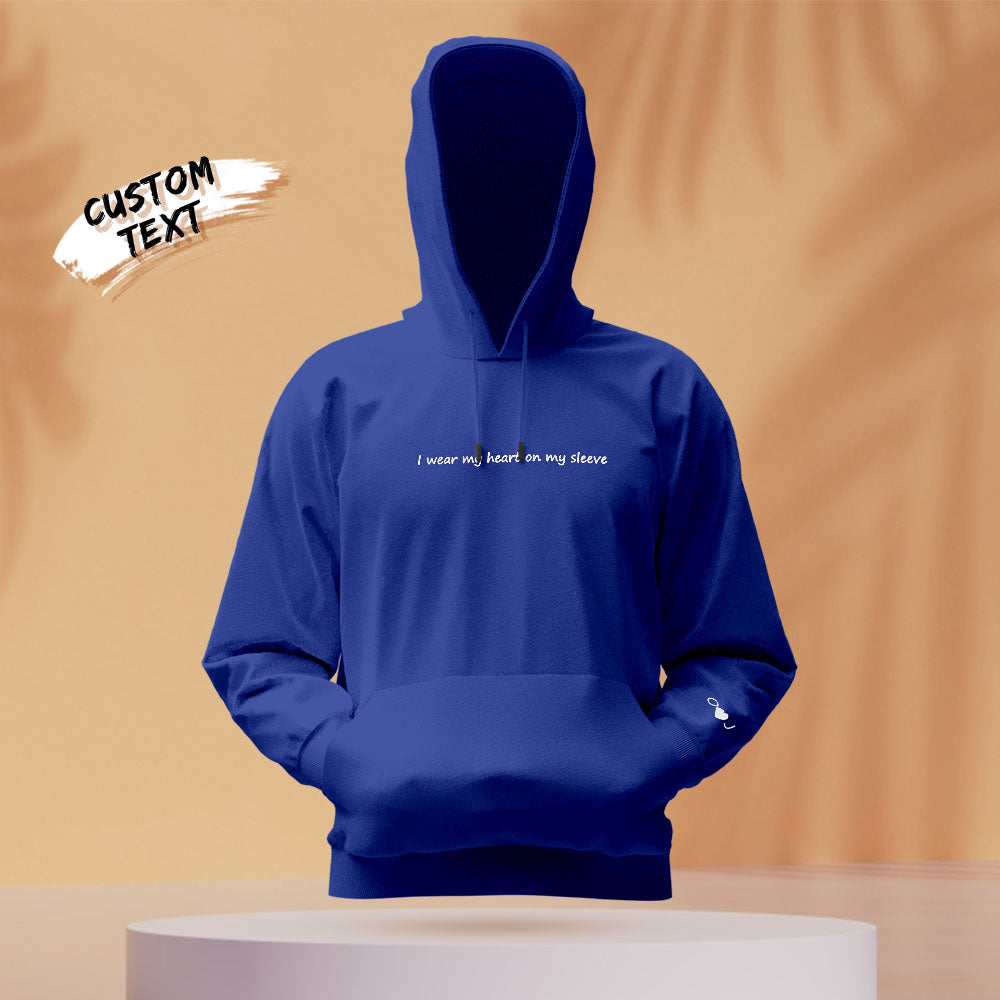 Back view of personalised embroidered hoodie showing relaxed unisex silhouette perfect for everyday wear
