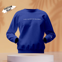 Personalised Engraved Hoodie with Heart Design | Custom Couple's Gift