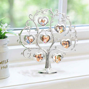 Custom Photo Family Tree With 7 Hanging Picture Frames Metal Table Top Decoration