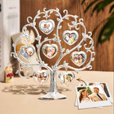 Custom Photo Family Tree With 7 Hanging Picture Frames Metal Table Top Decoration